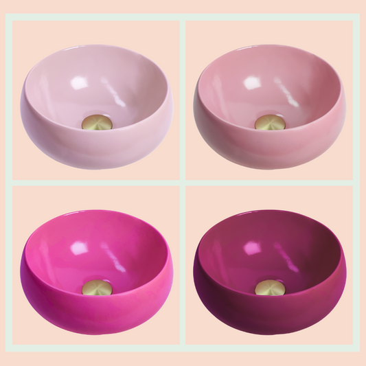 Pink Bathroom Basins : Crafted in Australia