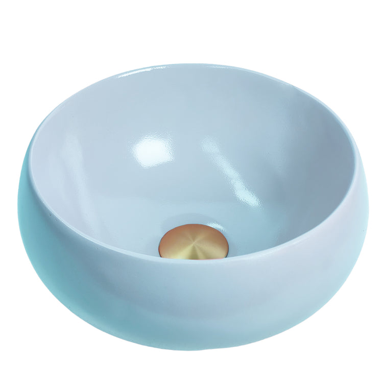 Azure Calm - Pastel Blue Coloured Bathroom Basin - Select your shape