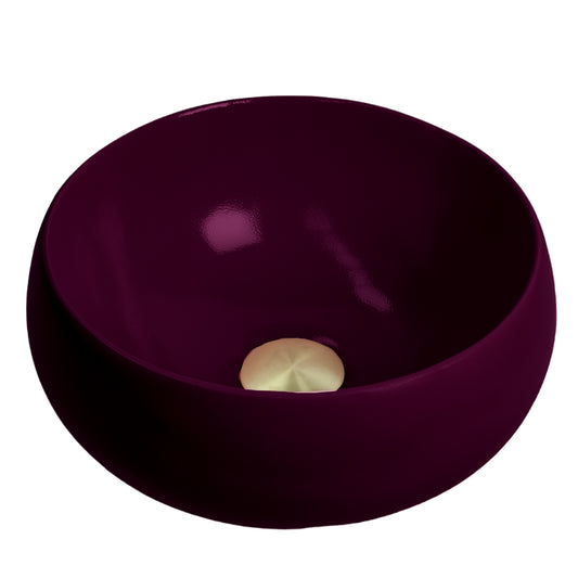 Berry - Deep Red Pink Coloured Bathroom Basin - Select your shape