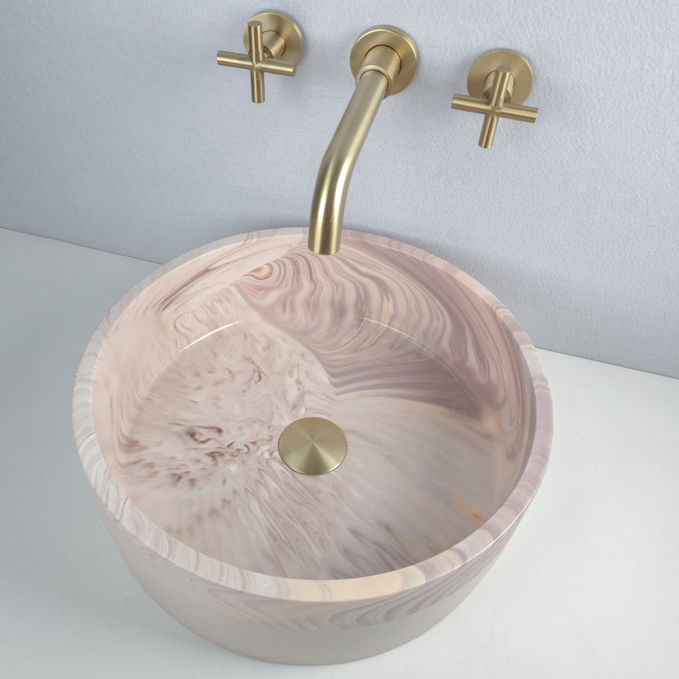 Blush Beige Coloured Marble Basin (Perfectly Imperfect) - Round