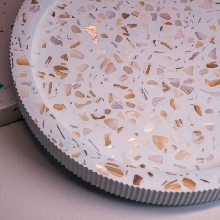 Shell Chip Natural Terrazzo Basin - 42cm Round - Made to Order & Customisable