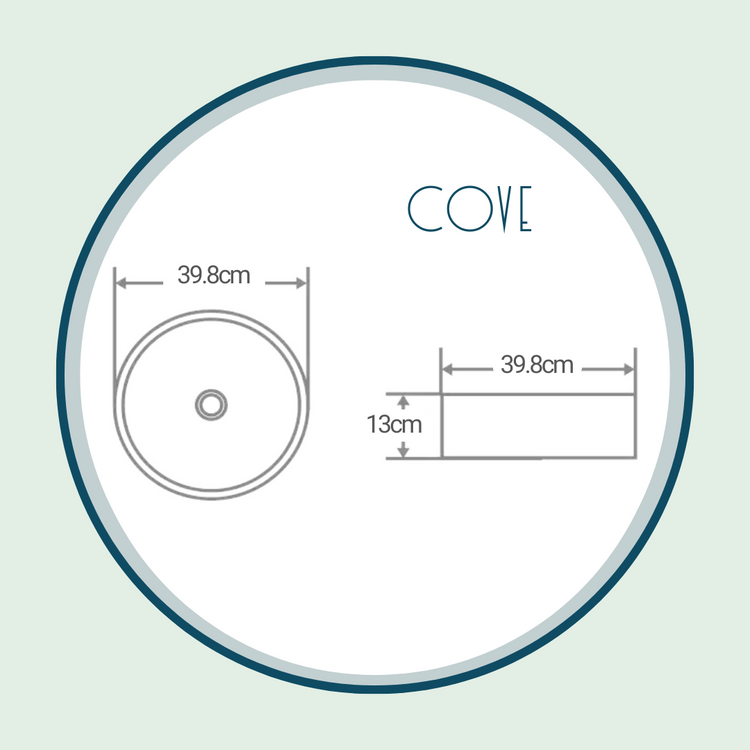 "Sprinkle Swirl" Basin - 39cm Cove Round Terrazzo Concrete-Style Coloured Bathroom Basin | Made to Order & Customisable