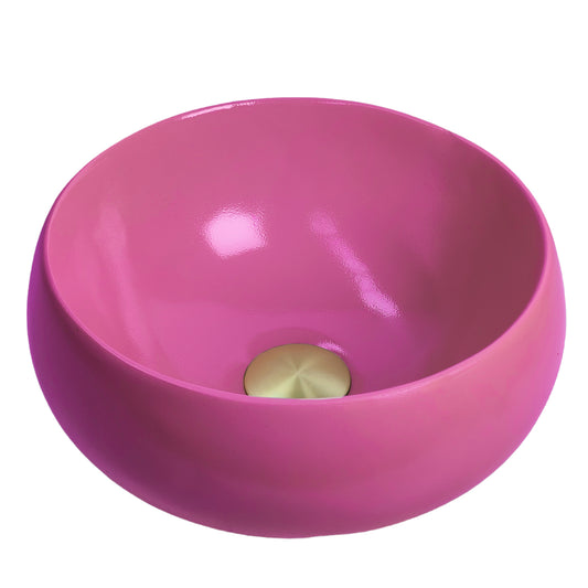 Bubblegum Bliss - Bright Pink Coloured Bathroom Basin - Select your shape