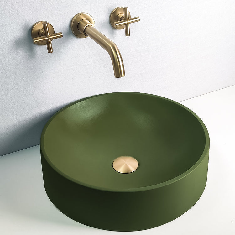 Moss - Green Coloured Bathroom Basin - Select your shape