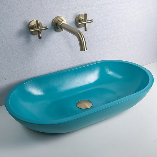 Tropical Bliss - Vibrant Aqua Green Coloured Bathroom Basin - Select your shape