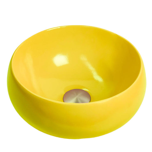 Bright Yellow Coloured Bathroom Basin - Select your shape - Bramstone