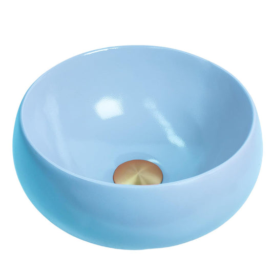 Iris- Light Blue Coloured Bathroom Basin - Select your shape - Bramstone