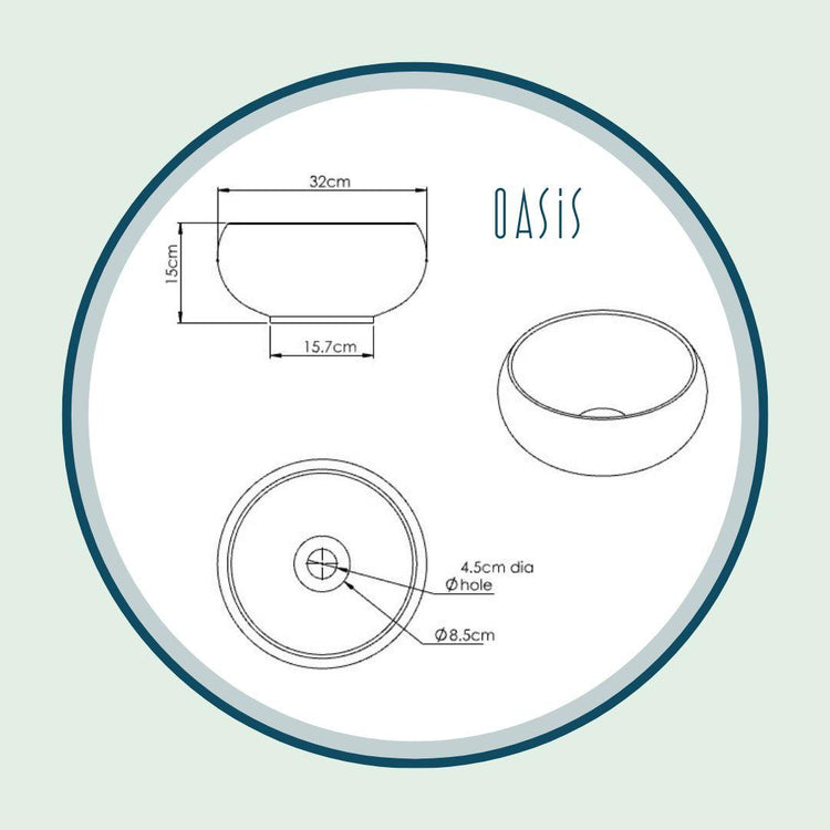Urban Neutral - Grey Coloured Bathroom Basin - Select your shape - Bramstone